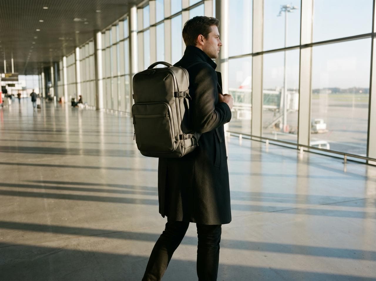 VELTO Travel Backpack — airport lifestyle